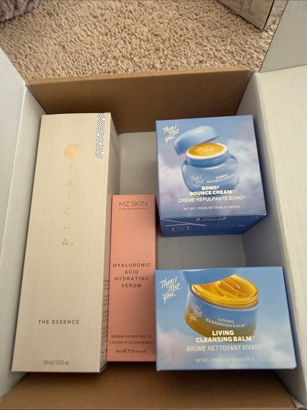Tatcha The Essence - Cream Box with Gold Lettering